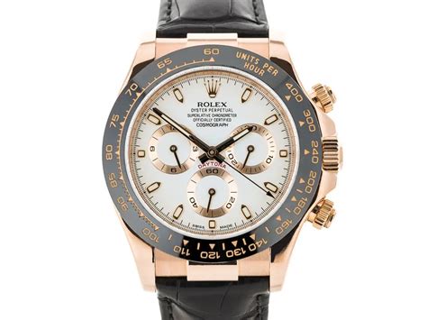 daytona everose gold leather strap|Rolex Daytona Everose Gold 116515 Leather Strap.